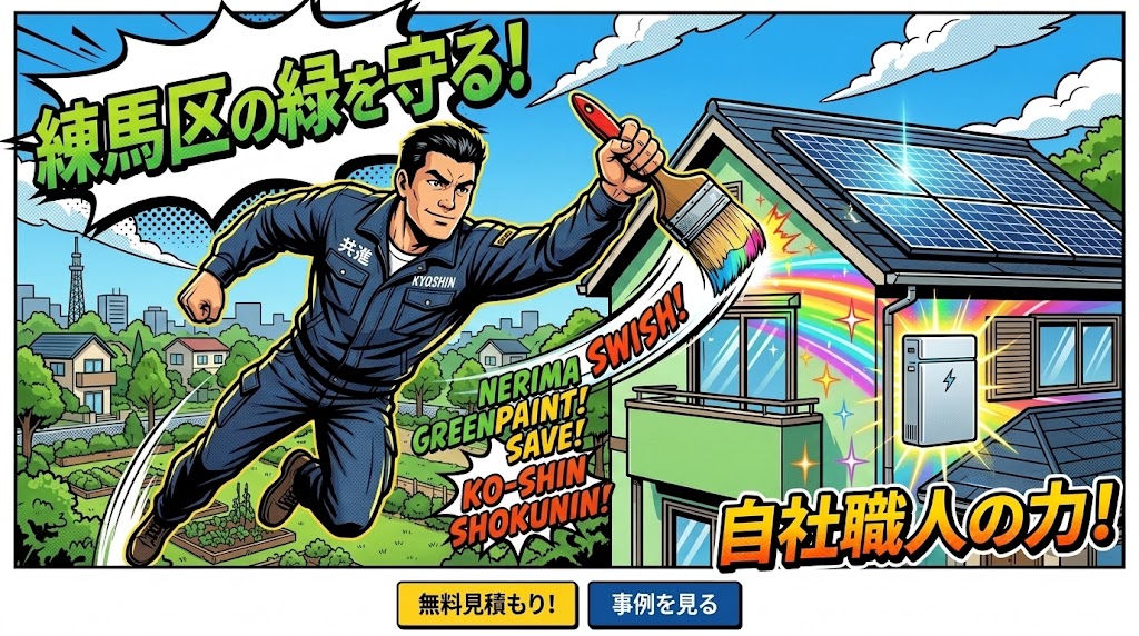 練馬区で外壁塗装は株式会社共進にお任せ！
